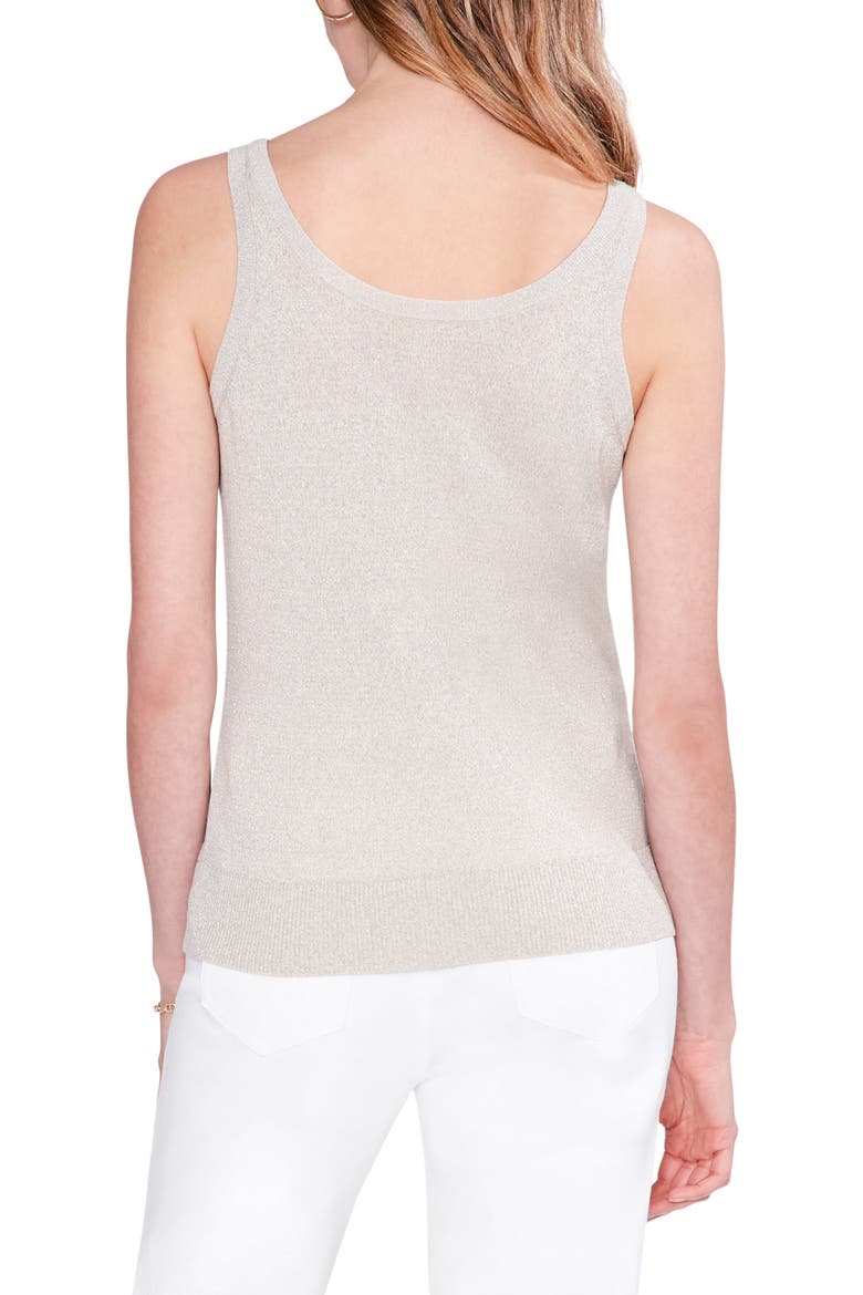 V-Neck Metallic Sweater Tank, Alternate, color, SANDSHELL