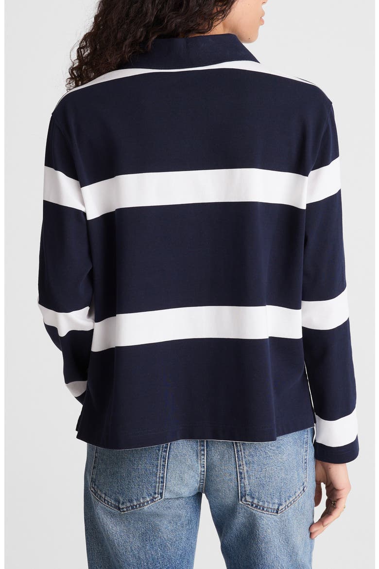 Rugby Polo Shirt, Alternate, color, OVERSIZED RUGBY STRIPE MN NAVY