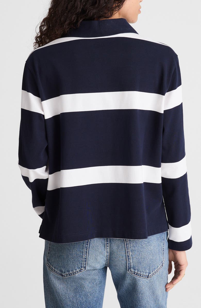 Madewell Rugby Polo Shirt, Alternate, color, Oversized Rugby Stripe Mn Navy
