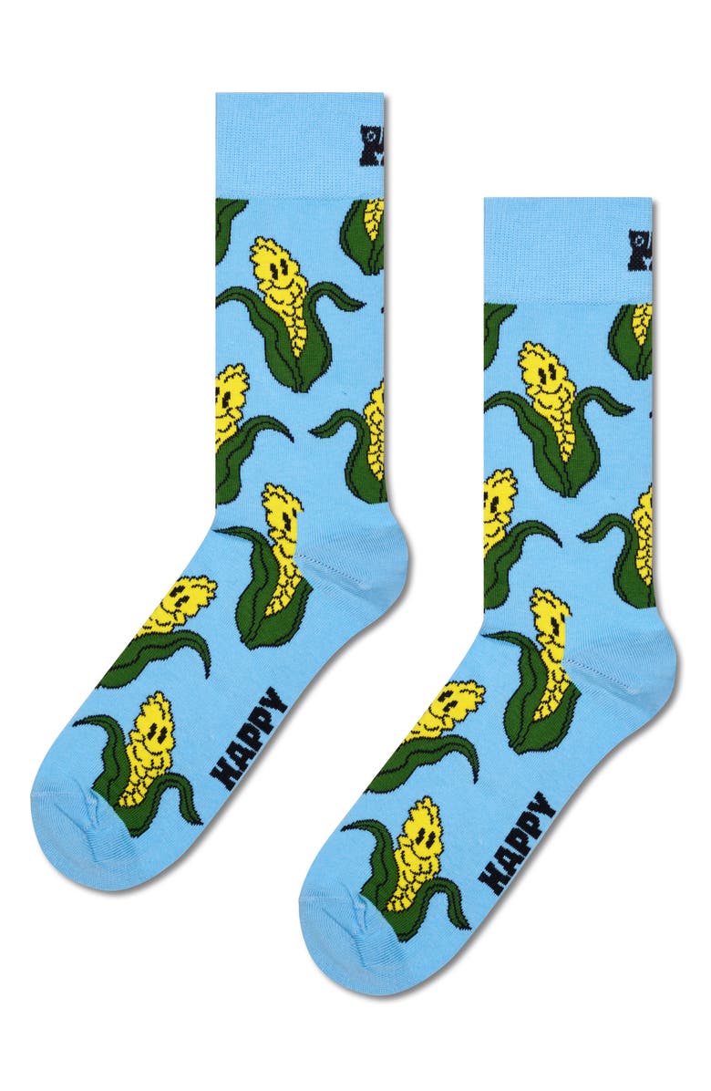 Happy Socks Corny Summer Assorted 4-Pack Crew Socks Socks Gift Box, Alternate, color, Light Purple