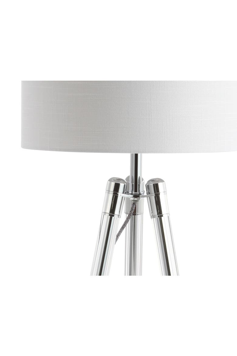 Wyman Surveyor's Tripod Crystal/Metal LED Table Lamp, Alternate, color, Chrome/Clear