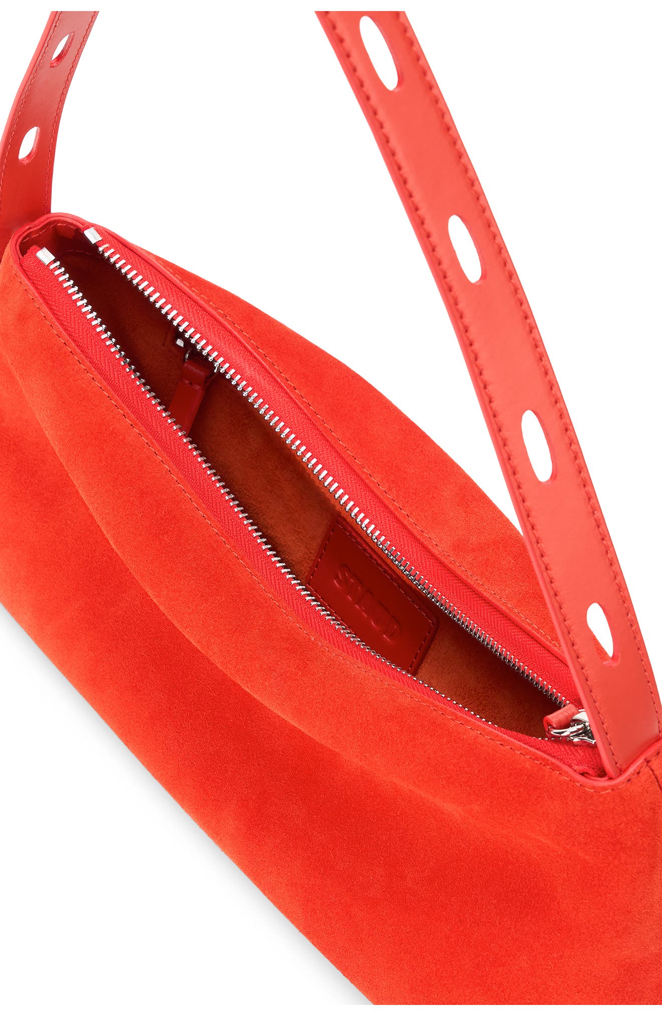 Strada Leather Shoulder Bag, Alternate, color, TANGELO