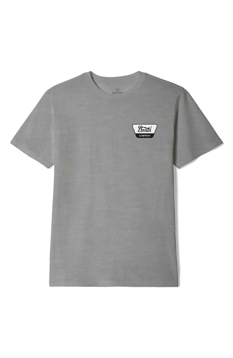 Brixton Linwood Logo Graphic T-Shirt, Alternate, color, Heather Grey/ Black/ White