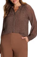 NIC+ZOE Dotty Chain Georgette Top