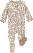 L'ovedbaby Print Organic Cotton Two-Way Zip Footie