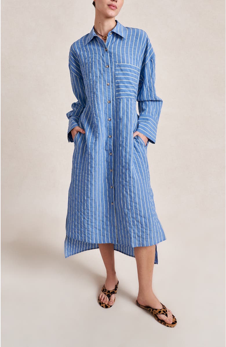 La Ligne Tangier Shirt Dress, Alternate, color,