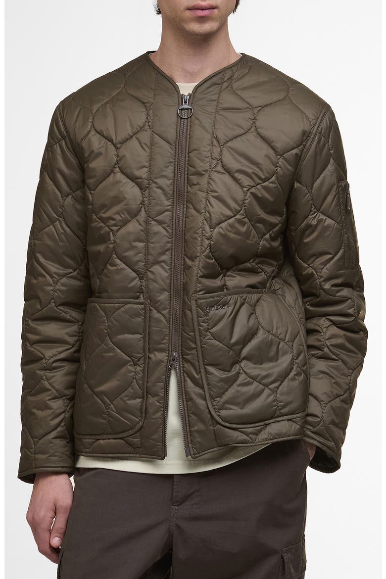 Re-Engineered Utility Onion Quilted Ripstop Jacket, Main, color, DARK OLIVE