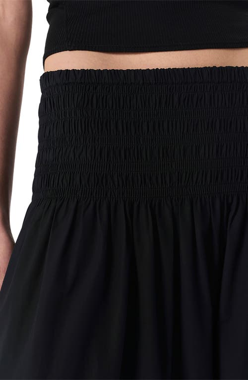 Rag & Bone Blythe Smocked Poplin Maxi Skirt In Black