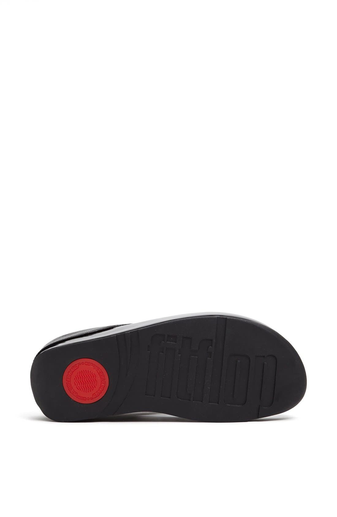 FitFlop™ 'Cha Cha' Flip Flop, Alternate, color, BLACK