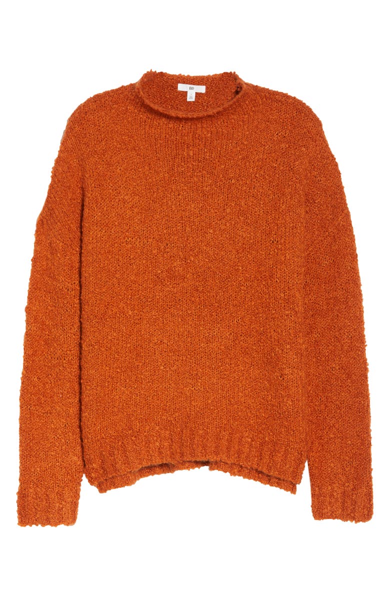 BP. Funnel Neck Bouclé Sweater, Alternate, color, 