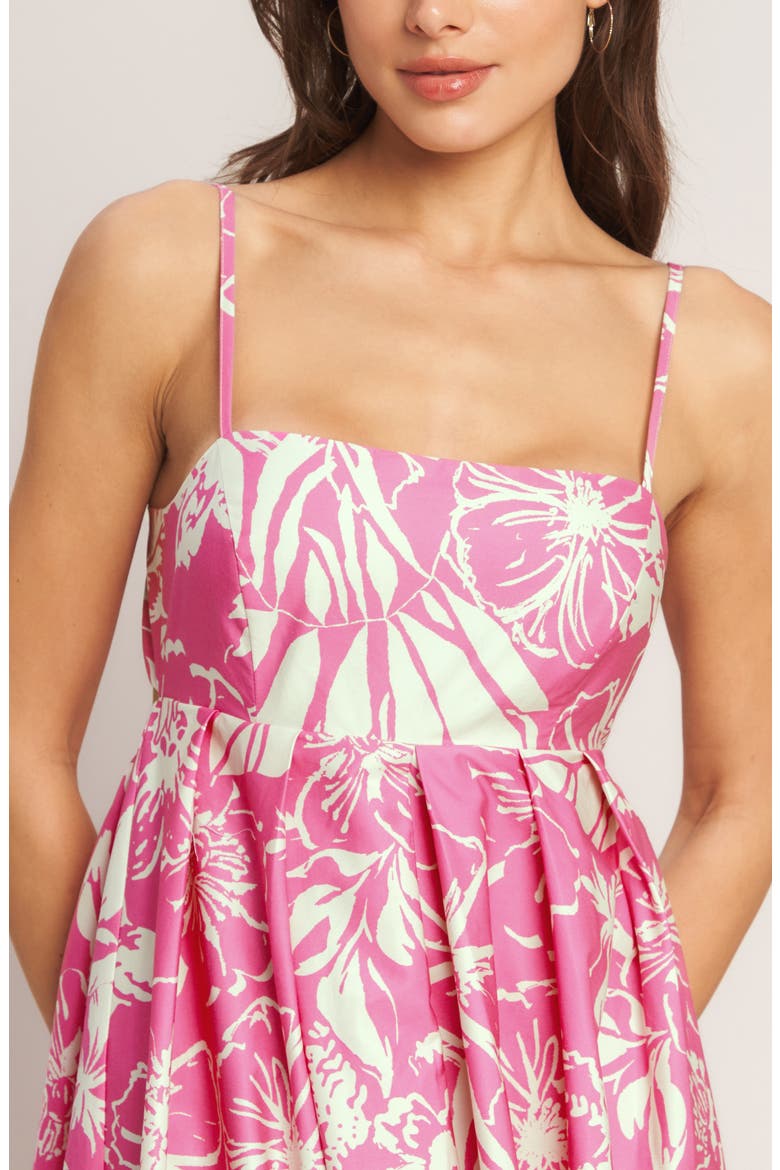 Print Cotton Maxi Dress, Alternate, color, PINK