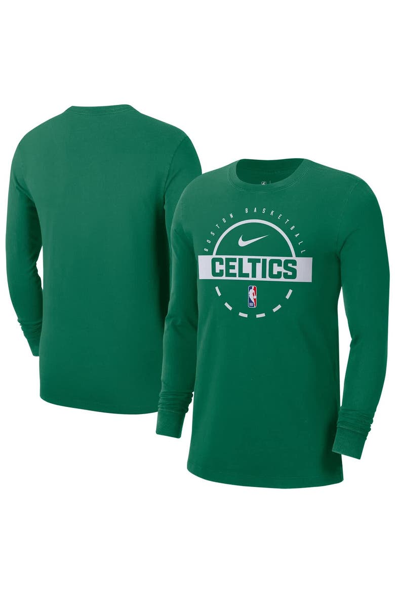 Men's Nike  Kelly Green Boston Celtics Authentic Long Sleeve Practice T-Shirt, Main, color, Kelly Green