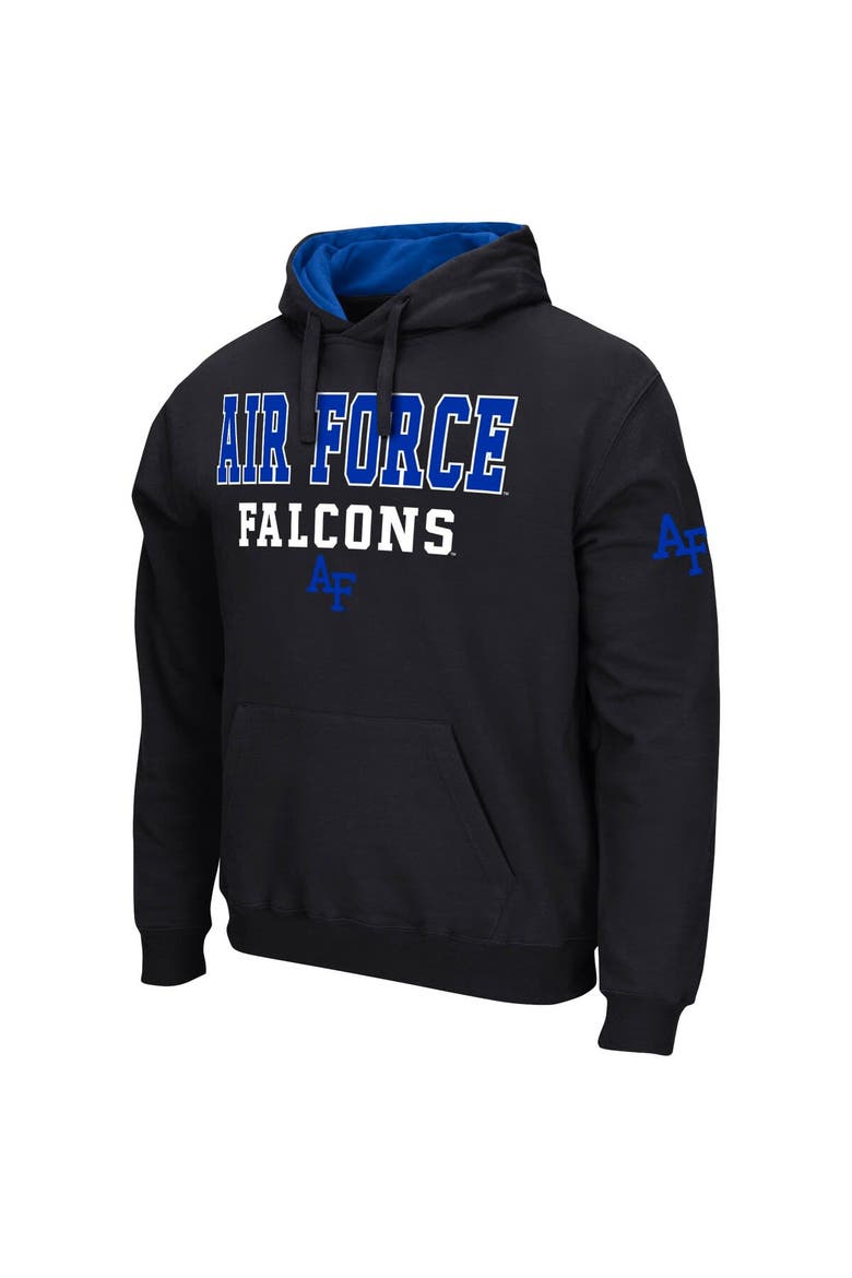 Men's Colosseum Black Air Force Falcons Sunrise Pullover Hoodie, Alternate, color, Black