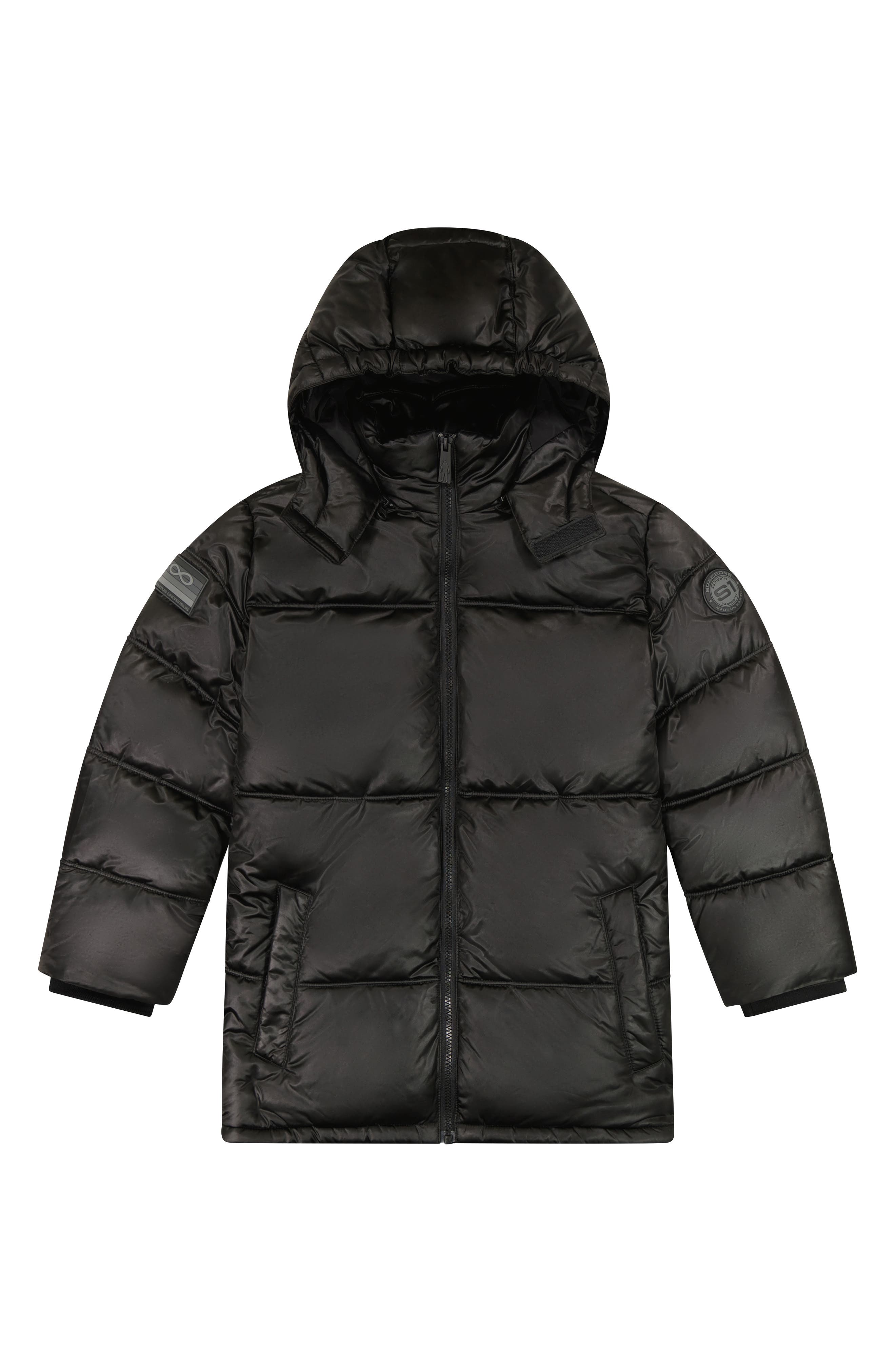 Andy & Evan Kids' Galactic Reversible Hodded Puffer Jacket