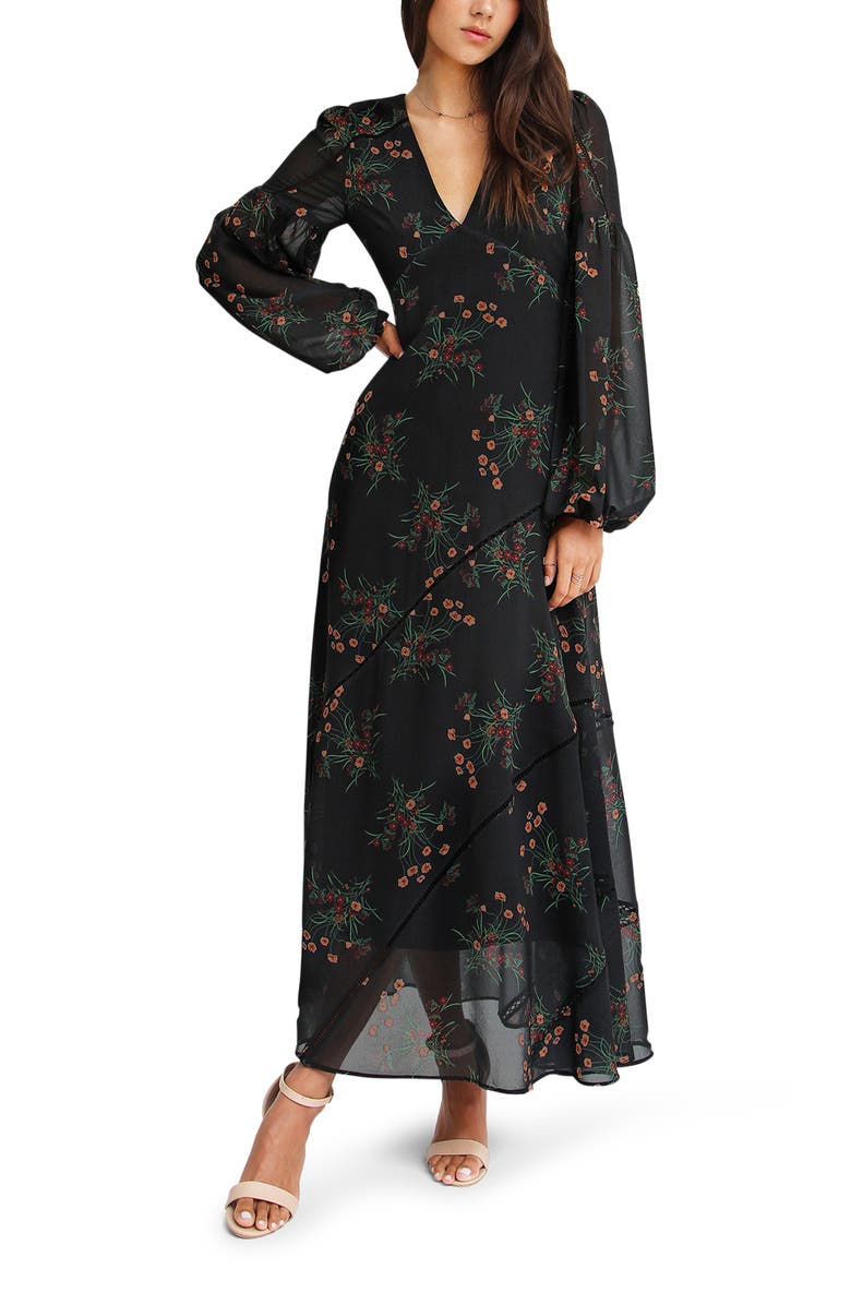 Belle & Bloom In Your Dreams Maxi Dress, Main, color, Black