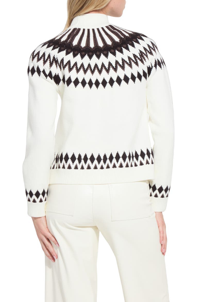 Solstice Fair Isle Funnel Neck Sweater, Alternate, color, WINTER FAIR ISLE JACQUARD