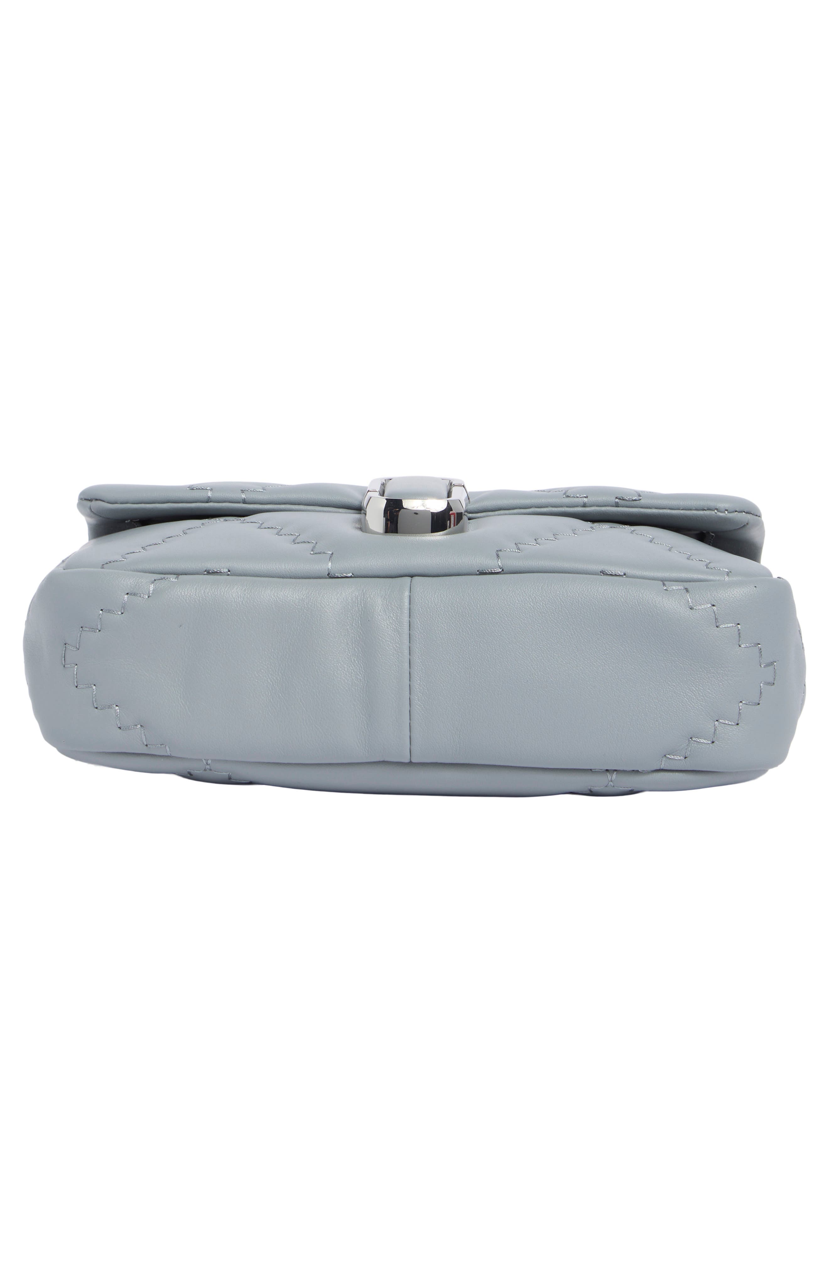 The Mini Quilted Leather Shoulder Bag, Alternate, color, ROCK GREY