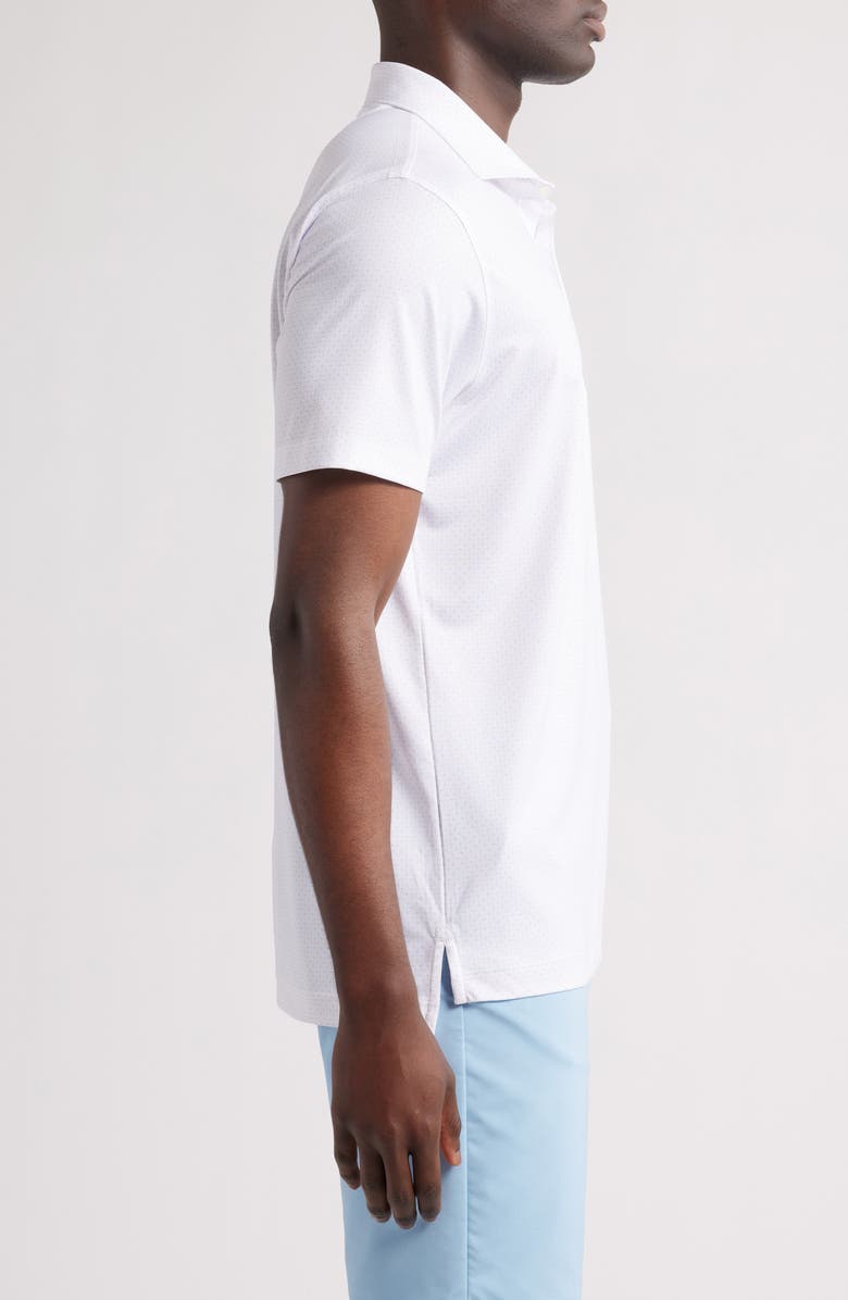 johnnie-O Pete Geo Print PREP-FORMANCE Golf Polo, Alternate, color, White