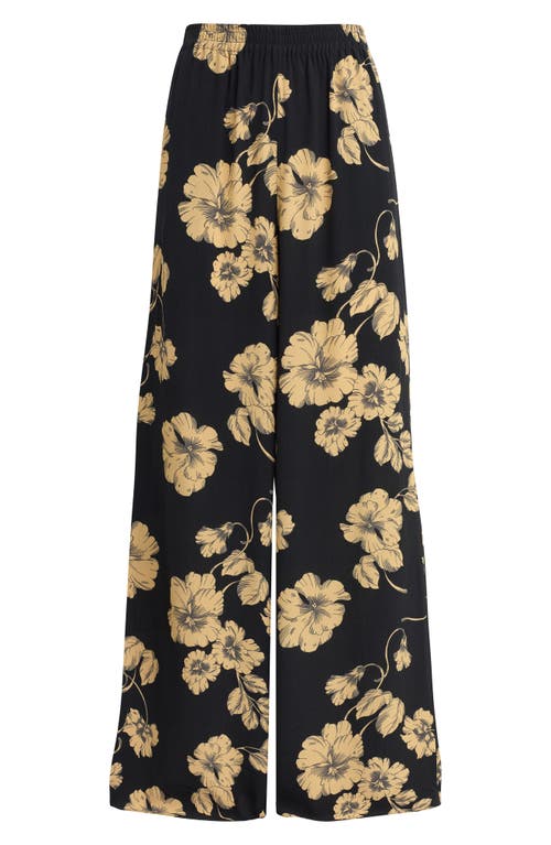 Shop Favorite Daughter High Waist Wide Leg Pants In Noir Fleur