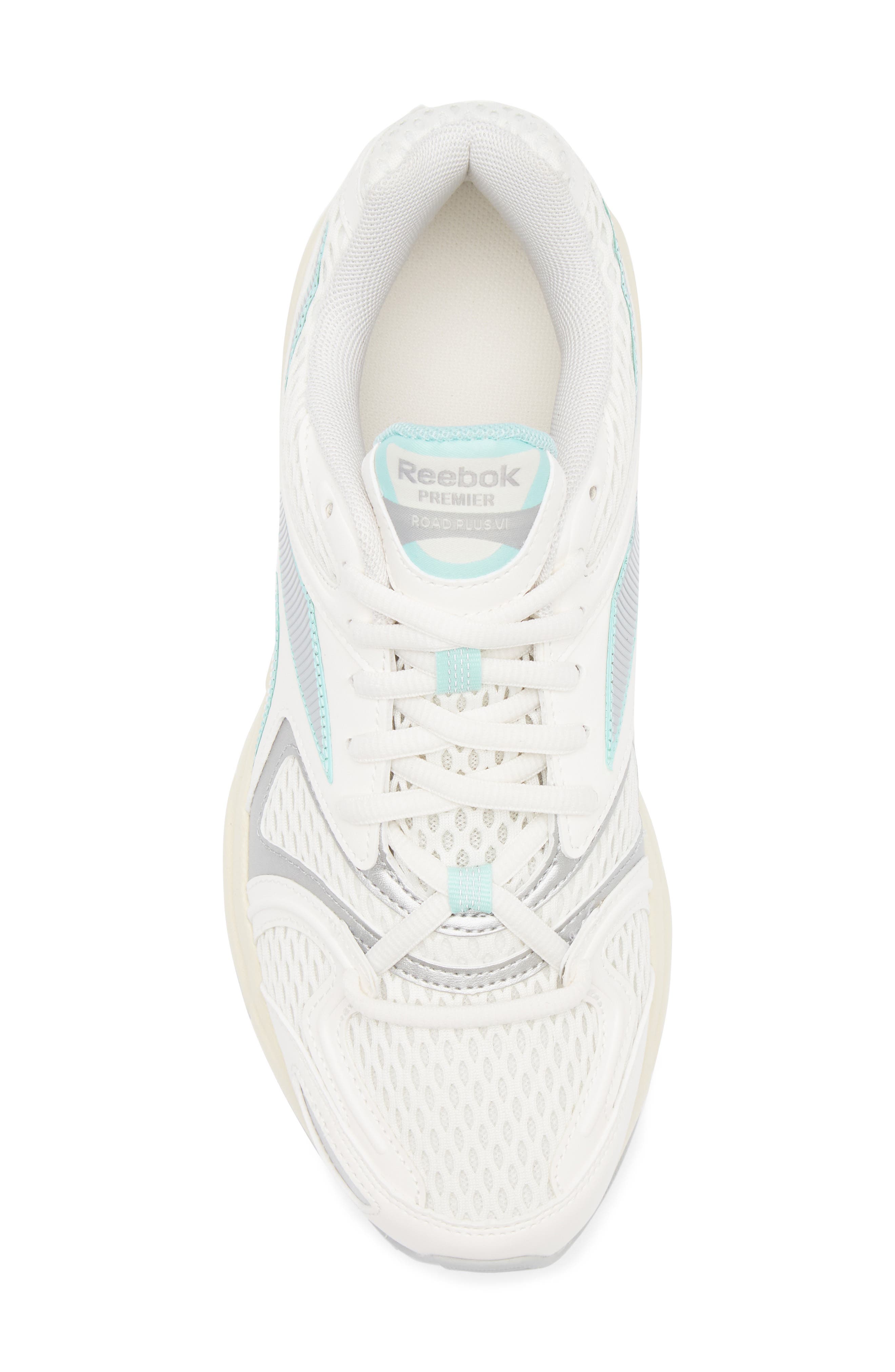 Reebok Premier Road Plus VI Sneaker, Alternate, color, Chalk/Grey 1/Glitch Aqua