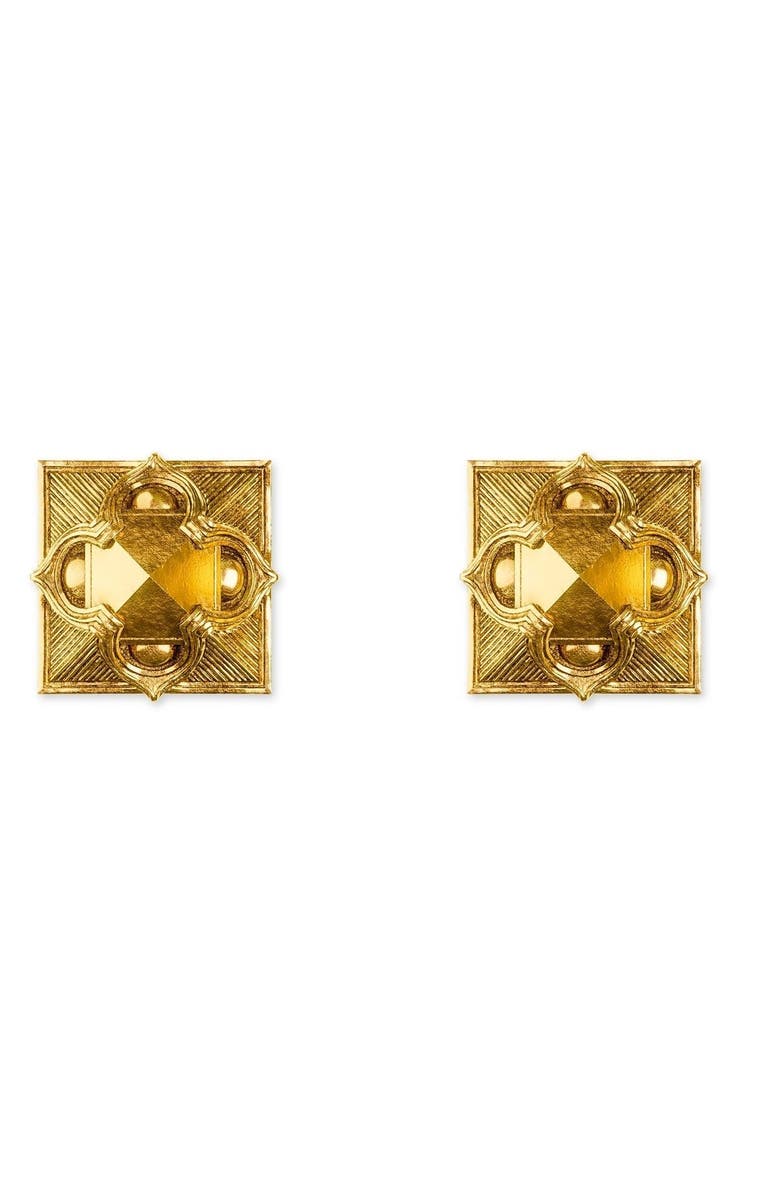 Astor & Orion Pyramid Studs Gold, Main, color, Gold