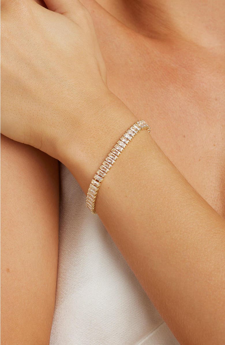 Untamed Petals Polly Tennis Bracelet, Alternate, color, Gold