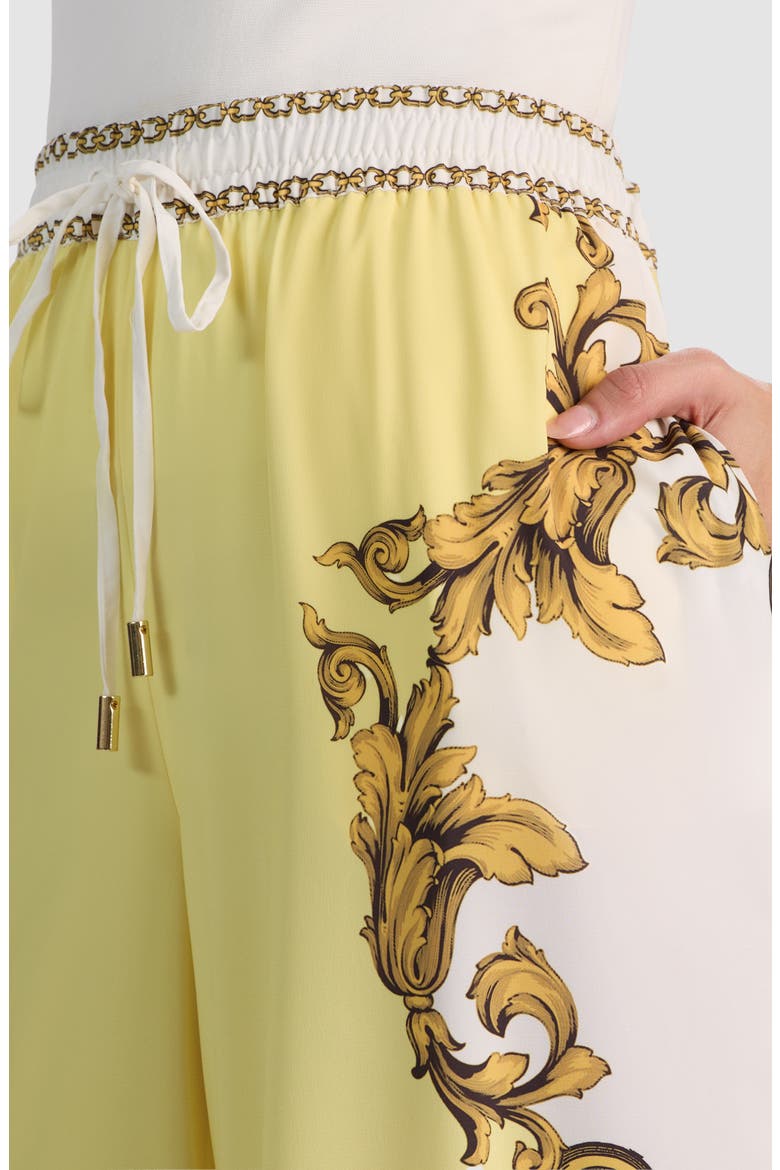 Ojai Print Palazzo Pants, Alternate, color, GOLDEN COAST