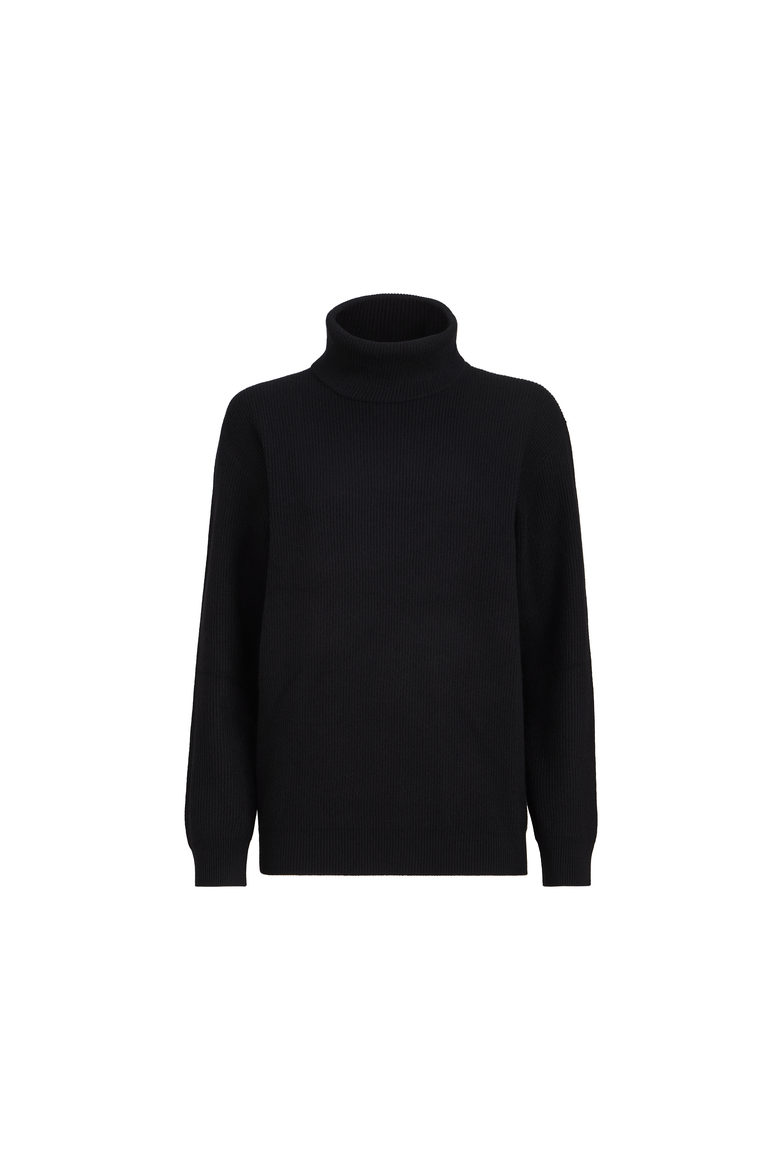 Cashmere English rib sweater, Alternate, color, Black