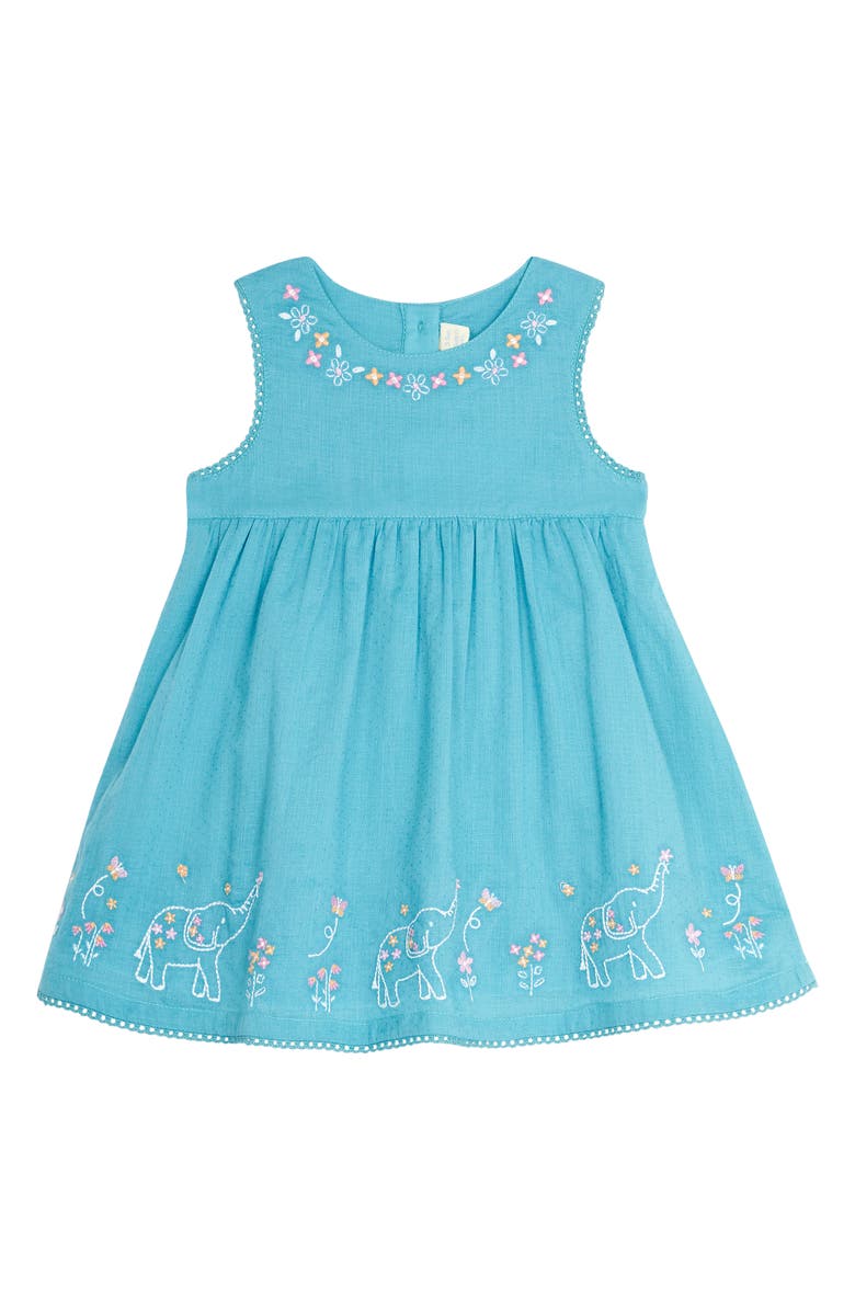 JOJO MAMAN BEBE Jungle Animals Embroidered Dress, Alternate, color, 