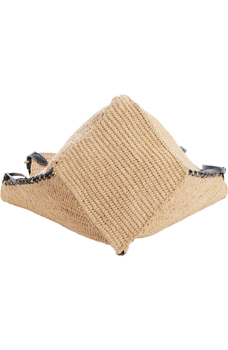 Isabel Marant Tampa Woven Raffia Tote, Alternate, color, Natural/ Black