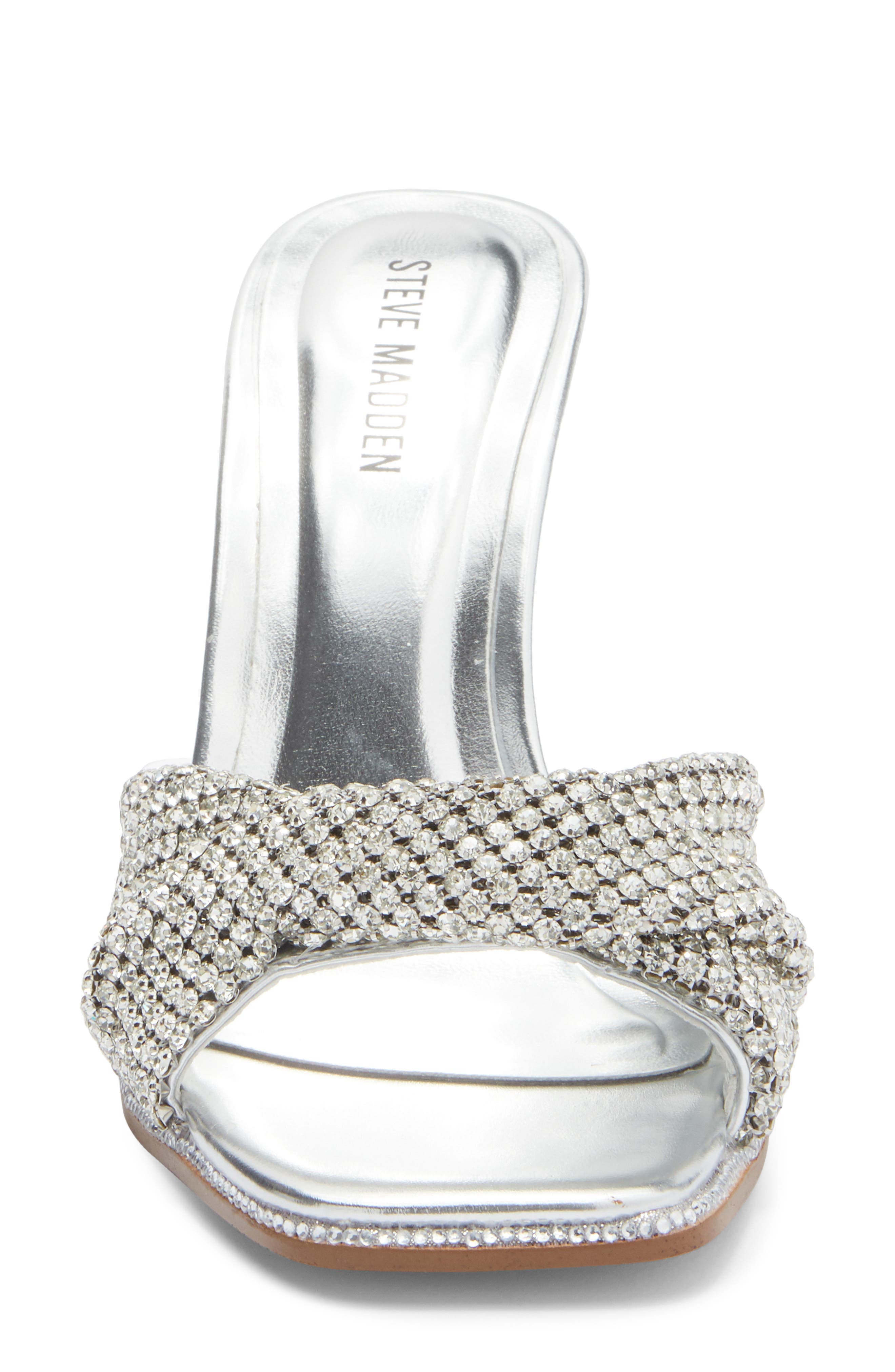 Steve Madden MVP Rhinestone Twist Stiletto Sandal, Alternate, color, 