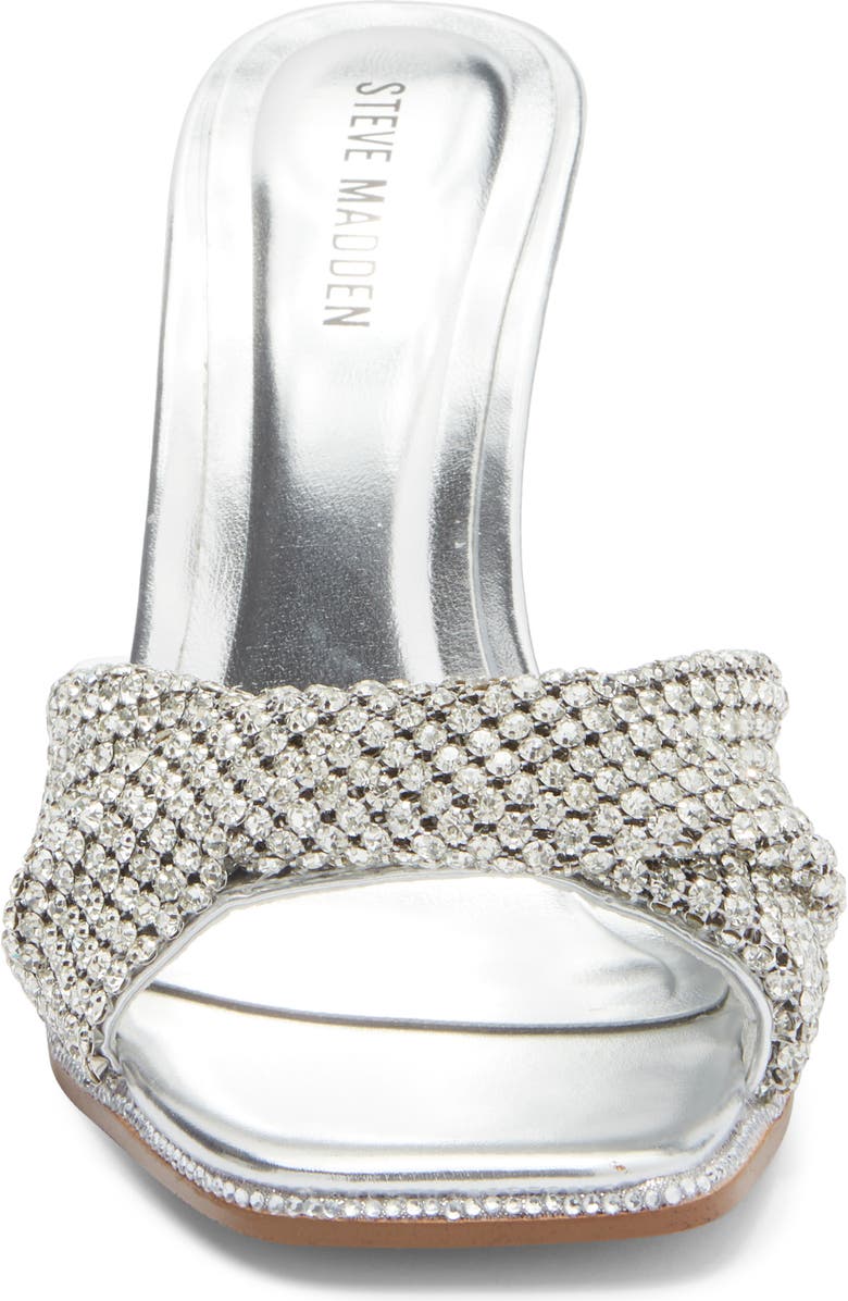 Steve Madden MVP Rhinestone Twist Stiletto Sandal, Alternate, color,