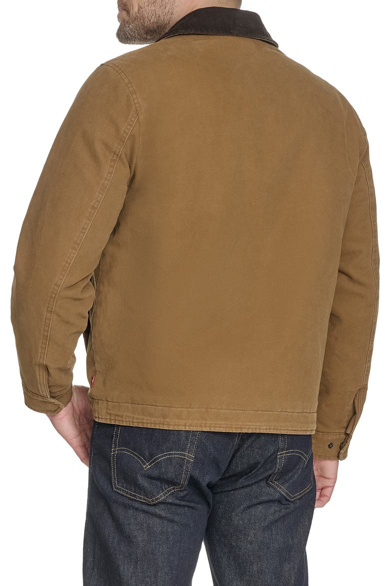 Canvas Utility Jacket with Quilted Lining, Alternate, color, BROWN