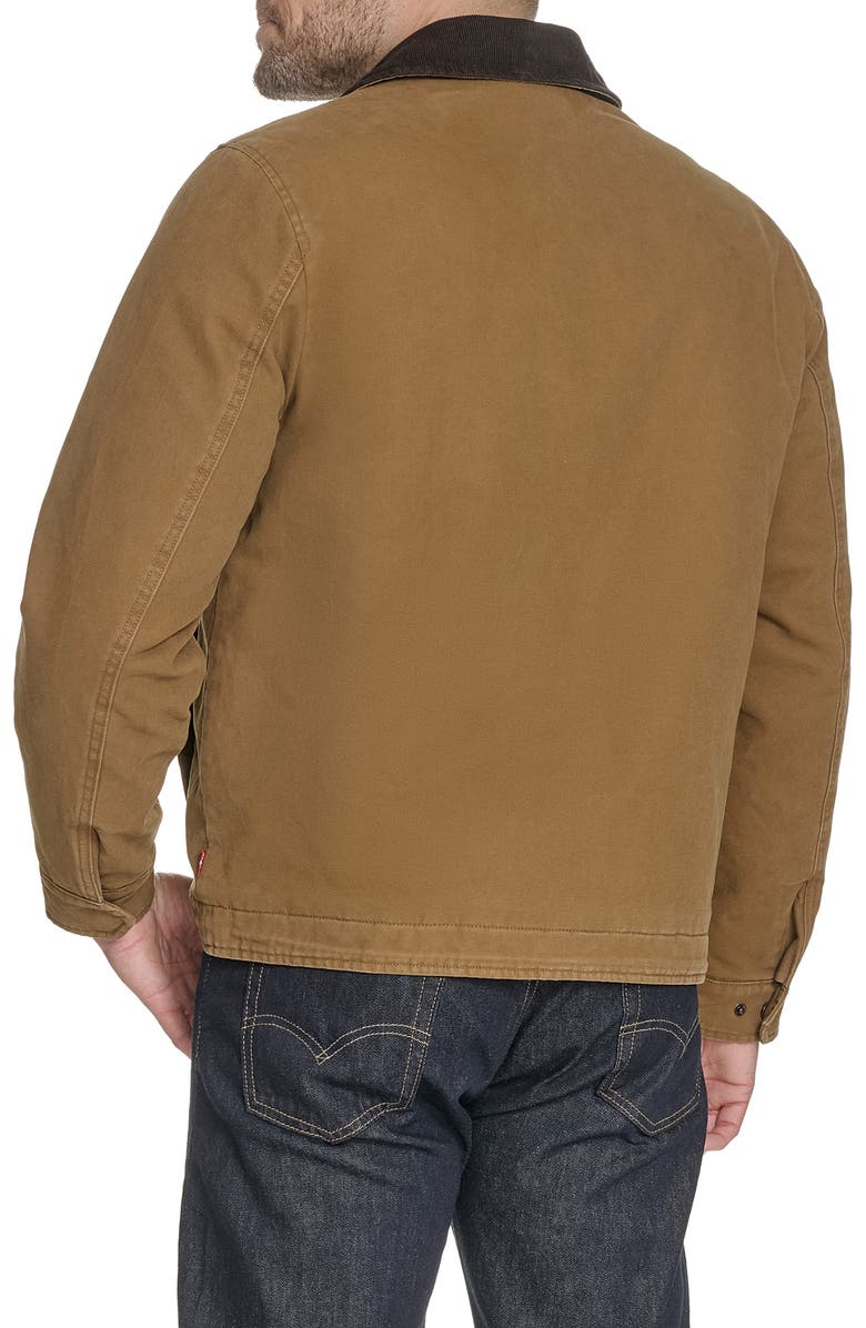 Levi's<sup>®</sup> Canvas Utility Jacket with Quilted Lining, Alternate, color, Brown