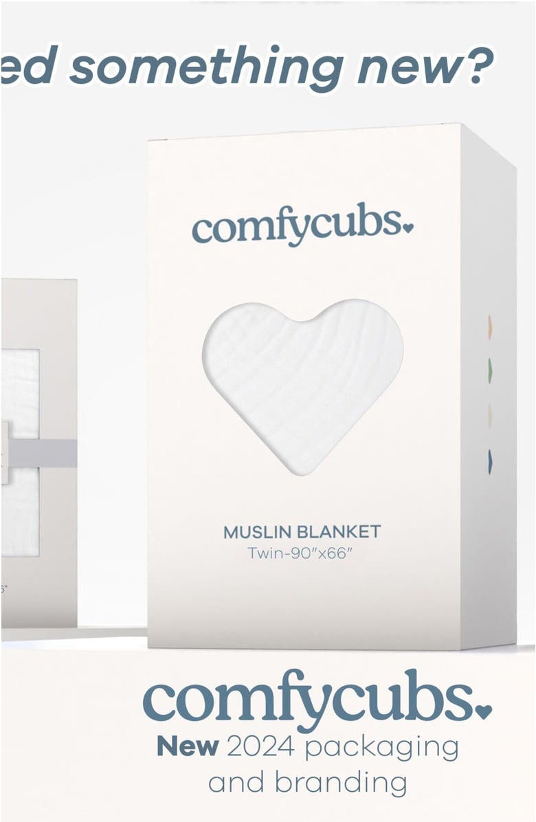 Comfy Cubs Adult Muslin Blanket, Alternate, color, White
