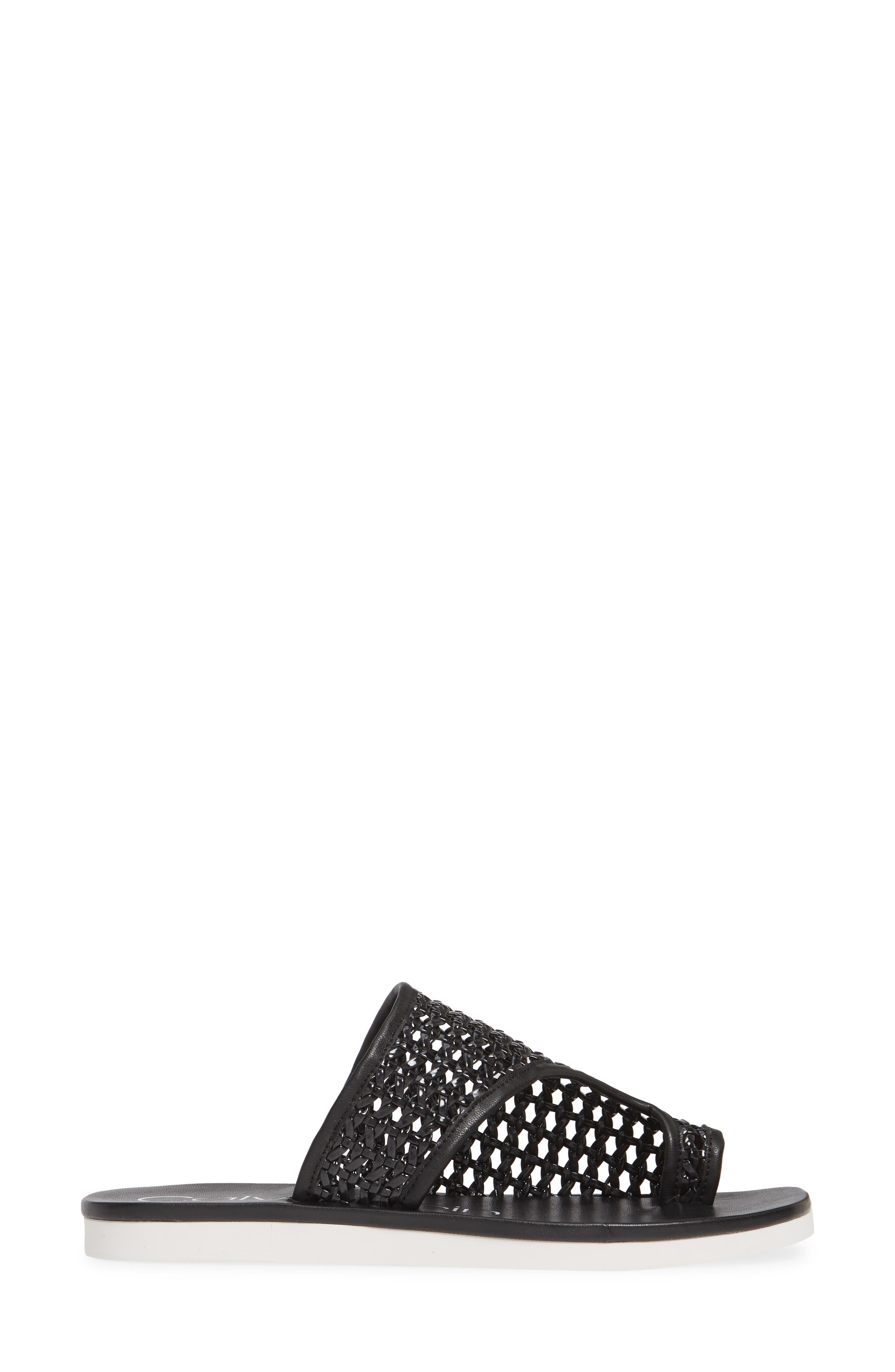Calvin Klein Rilla Woven Slide Sandal, Alternate, color, 