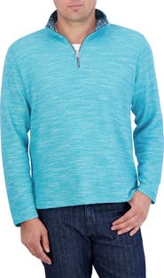 Robert Graham Ledson Space Dye Quarter Zip Top