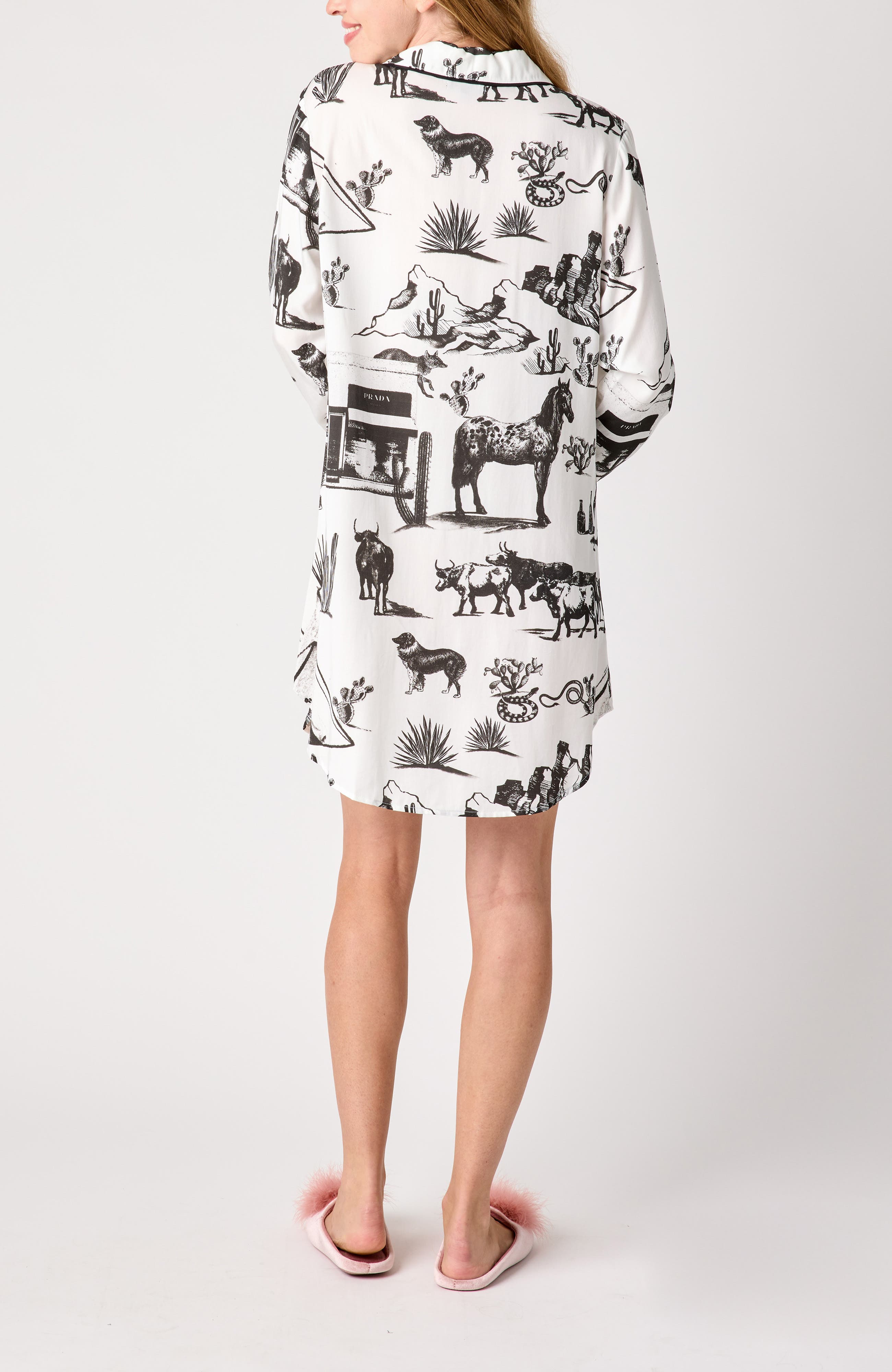 Katie Kime Marfa Toile Sleep Shirt (Women) | Nordstrom