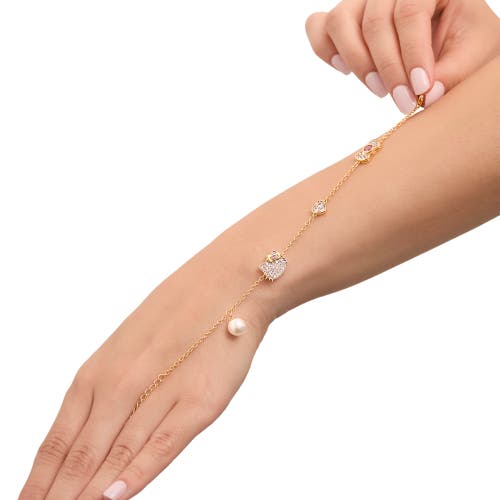 Hello Kitty Sapphire Station Bracelet, 7.25"+1" In Gold