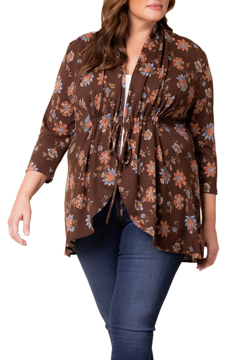 Kiyonna Lori Print Tunic Jacket, Main, color, 