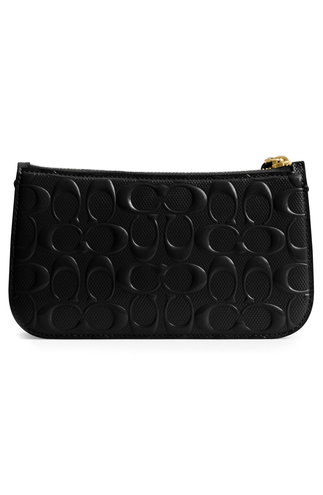 COACH Penn Signature Patent Leather Shoulder Bag, Alternate, color, 