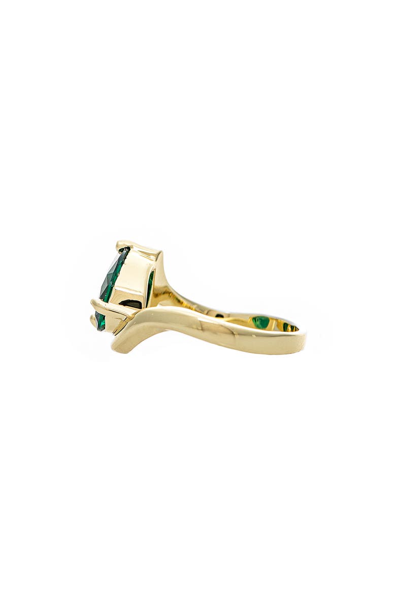 Teardrop Stone Ring, Alternate, color, EMERALD