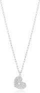 The Lovery CZ Fluted Single Heart Necklace