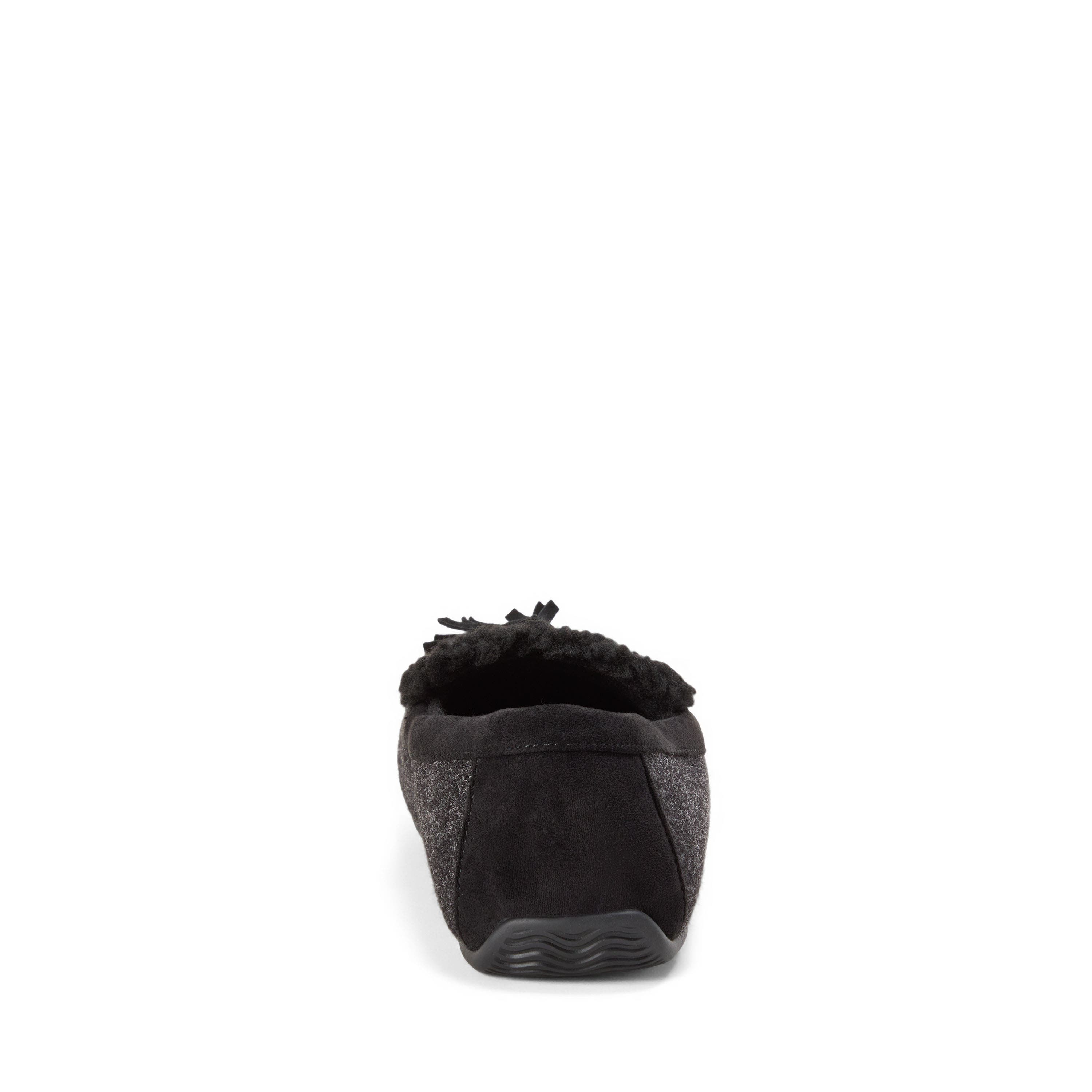 Dearfoams Perkins Moccasin Slippers, Alternate, color, Black