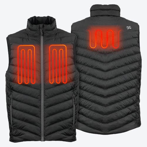 Mobile Warming Heated Puffer Vest In Black