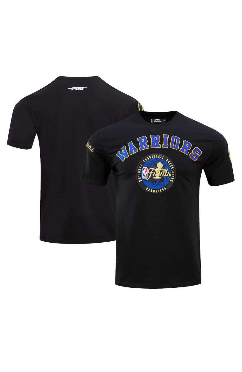 PRO STANDARD Men's Pro Standard Black Golden State Warriors 2022 NBA Finals Champions Double Knit Patch T-Shirt, Main, color,