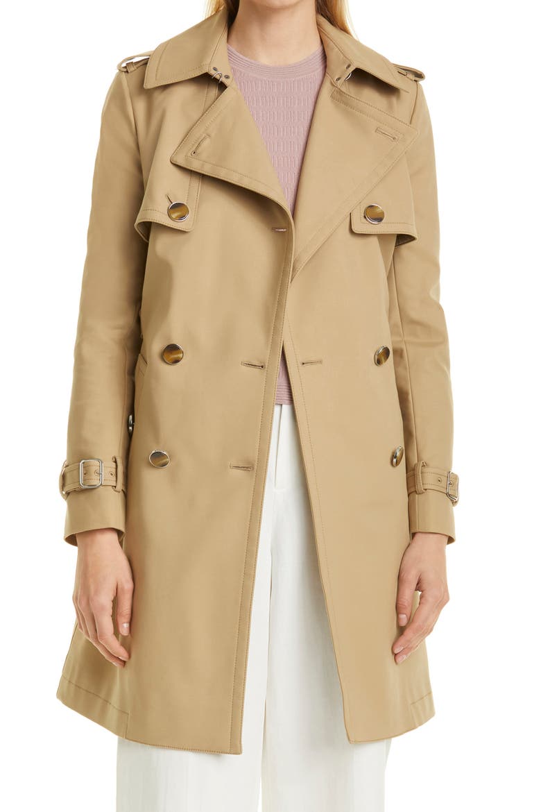 Maite Trench Coat, Main, color, LATTE