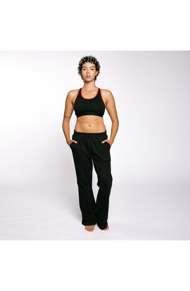 TomboyX French Terry Flare Pant, Alternate, color, Black