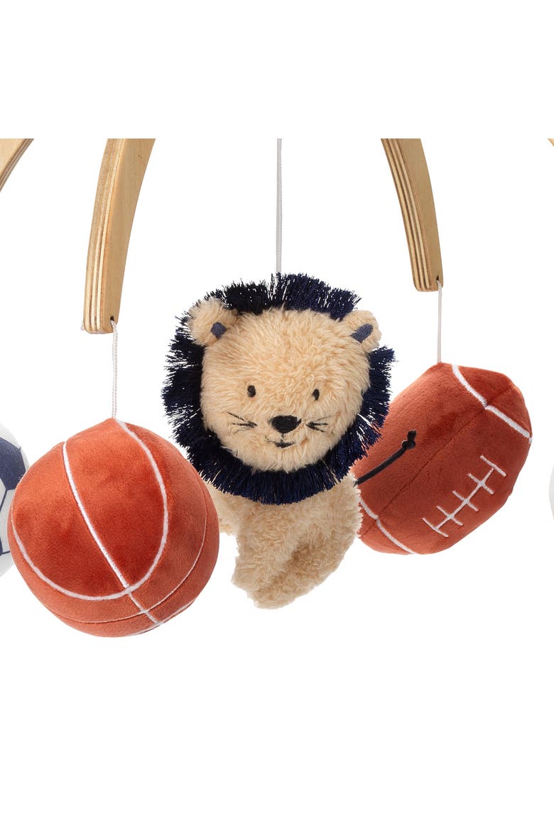 Hall of Fame Lion/Sports Balls Musical Baby Crib Mobile Soother Toy, Alternate, color, Multicolor