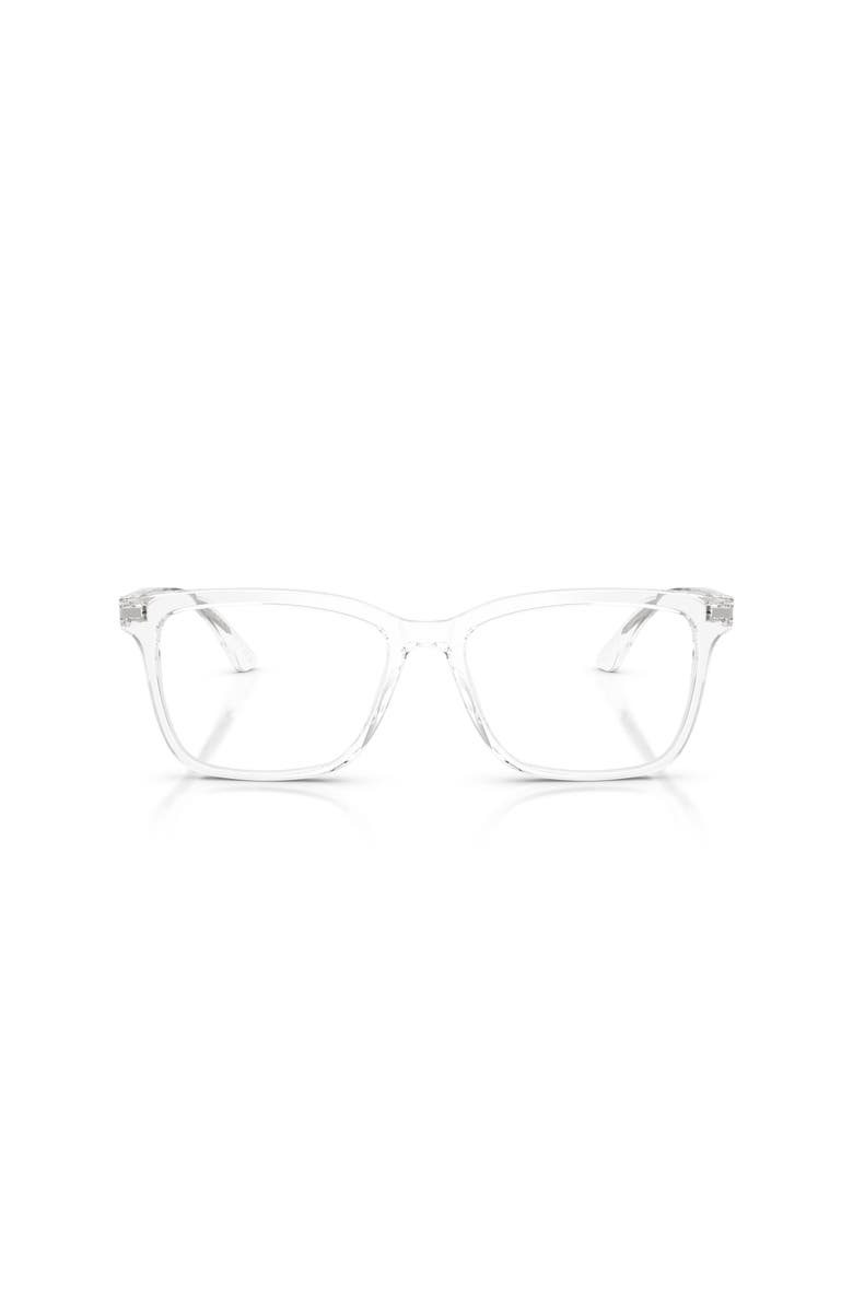 Prada 56mm Rectangle optical glasses, Alternate, color, Transparent